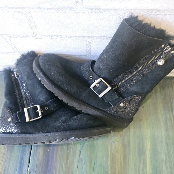 UGG Blaise Glitter Moto Boot - Picture 2 of 7
